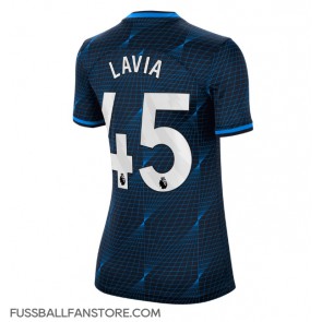 Chelsea Romeo Lavia #45 Replik Auswärtstrikot Damen 2023-24 Kurzarm